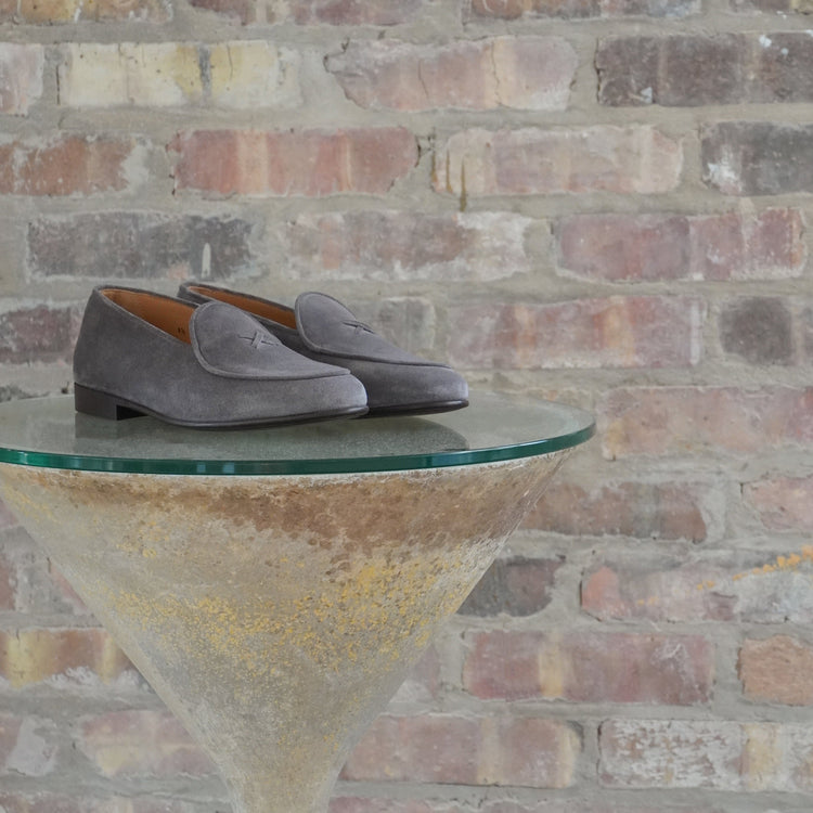Men’s Grigio Suede Milano Loafers