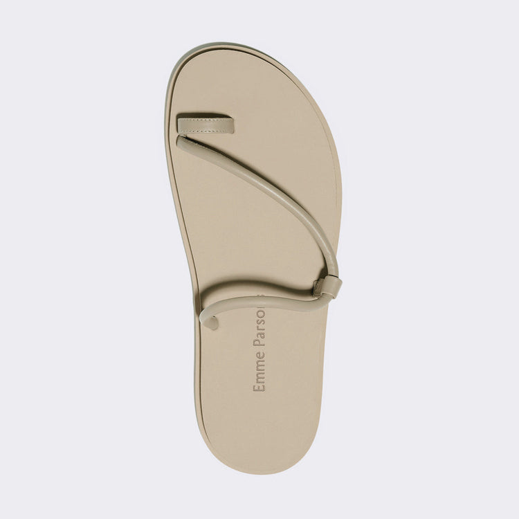 Bari Pool Slide in Beige Nappa