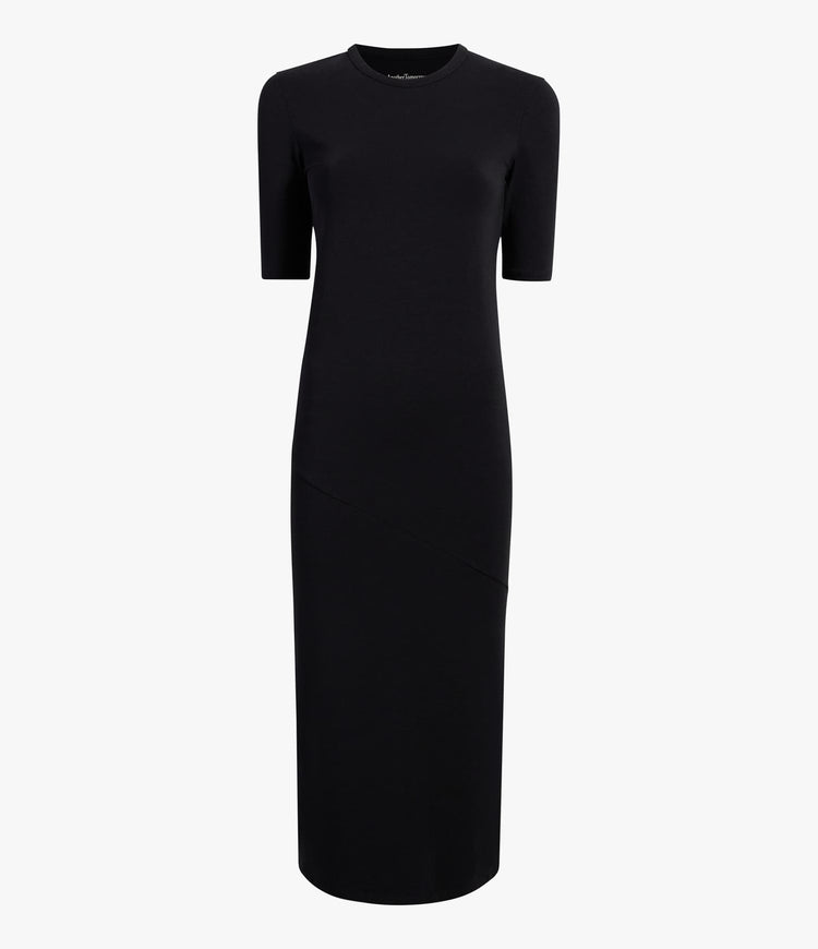 Elbow Sleeve Dress in Black