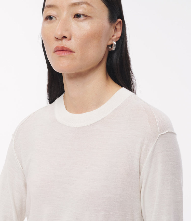 Featherweight Crew in Off White