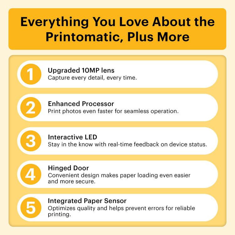 Printomatic+ Digital Instant Camera Yellow