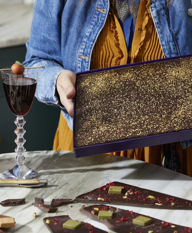 Soirée Smash: Super Dark 85% Cacao & Gold Leaf