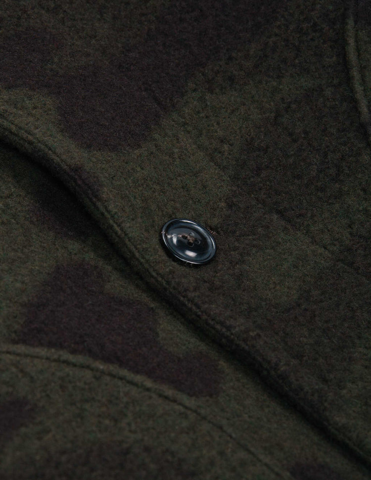 Hale Wool Cardigan in Olive Camouflage