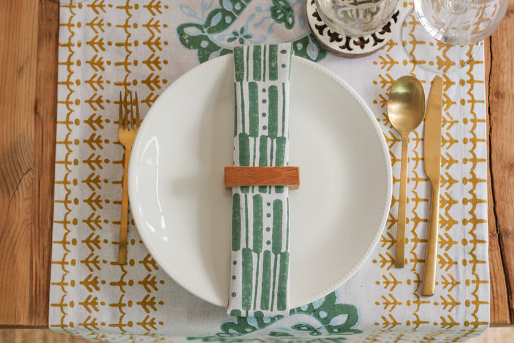 Hand-Carved Wooden Napkin Holders (Set of Four) in Rectangle