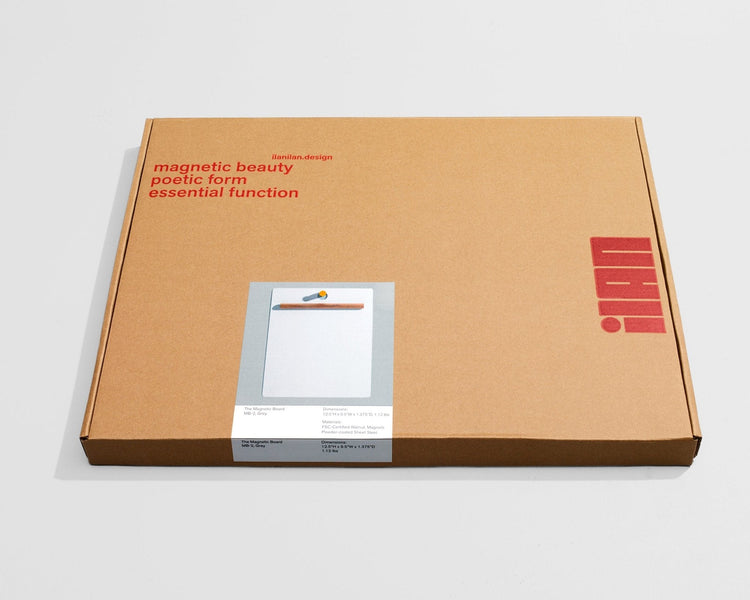 Magnetic Wall Clipboard in Grey/Orange