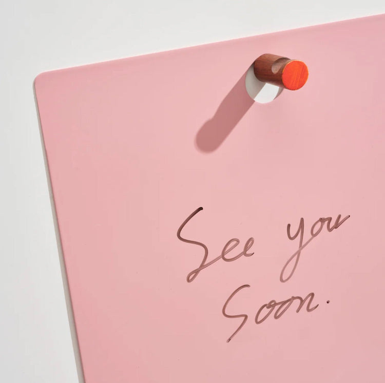 Magnetic Wall Clipboard in Pink/Red