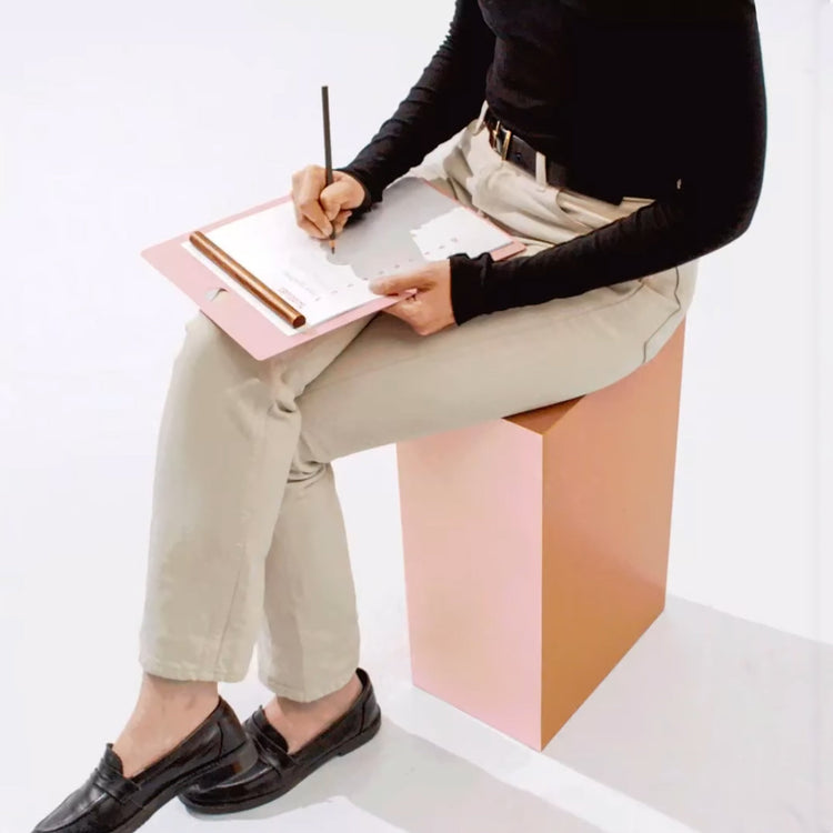 Magnetic Wall Clipboard in Orange/Green