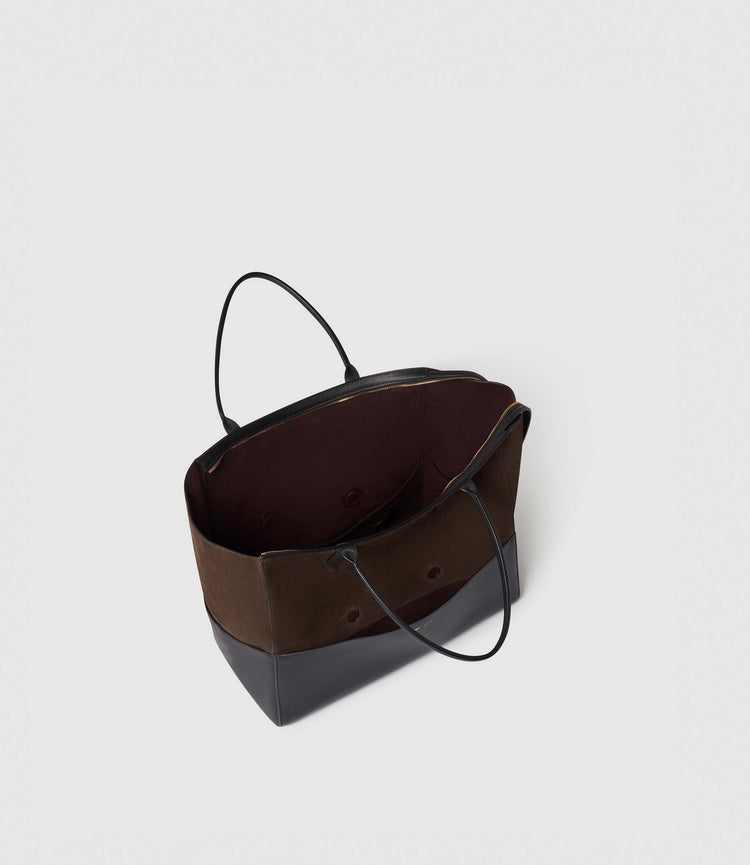 Large Incognito Cabas in Chocolate and Black