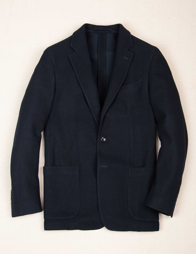 Italian Tour Knit Sport Coat in Navy