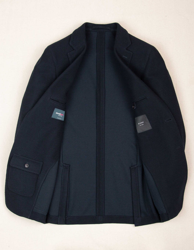 Italian Tour Knit Sport Coat in Navy
