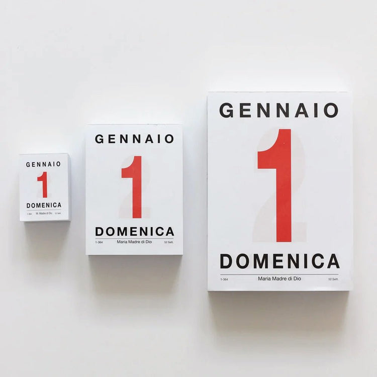 Italian Desk Calendar Pads 2025