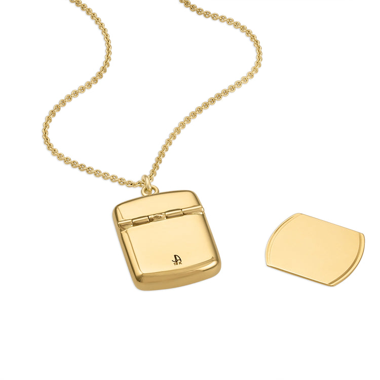 JJ Memento 18k Gold Pendant with Solitaire Diamond