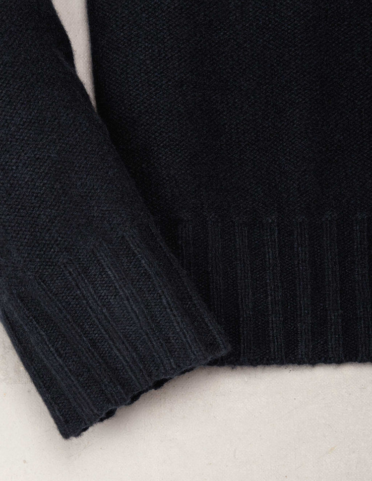 Kent Wool Crewneck Sweater in Navy