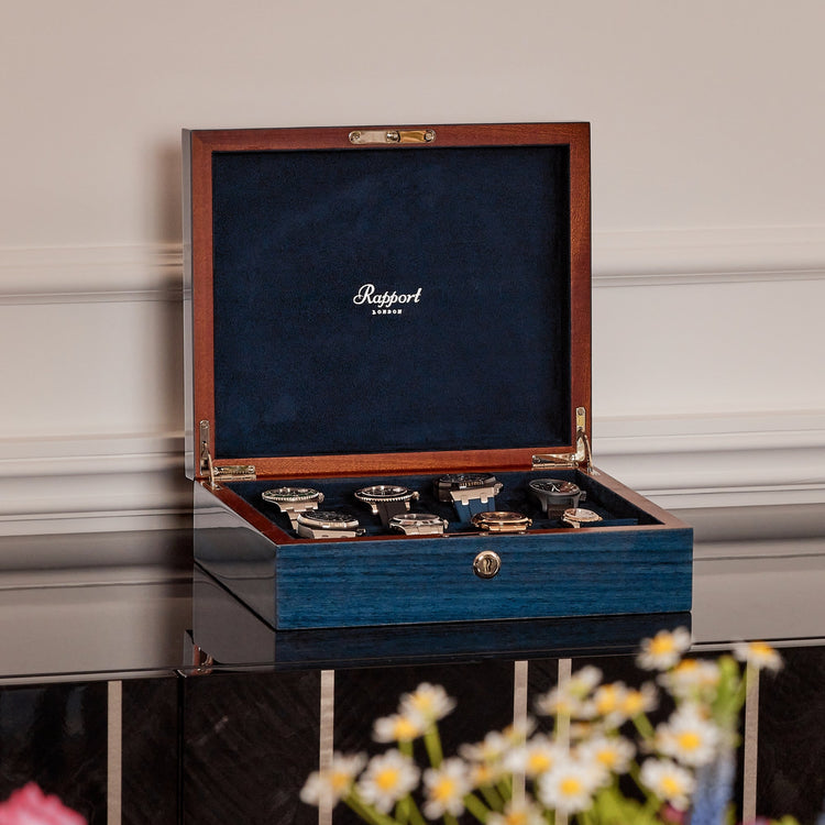 Heritage Chroma Eight Watch Box - Blue