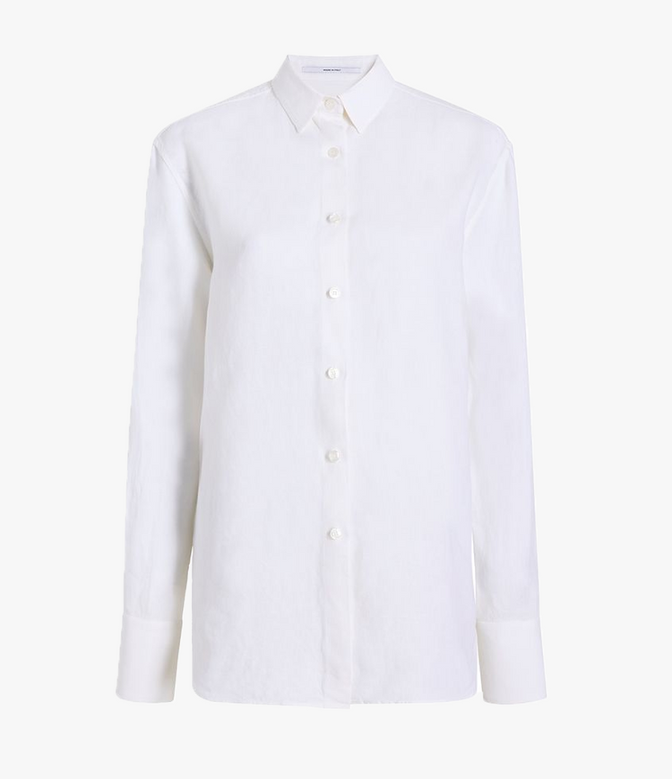 Linen Oversized Men’s Shirt in White