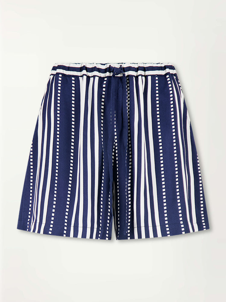 Safia Shorts in Eshe Navy