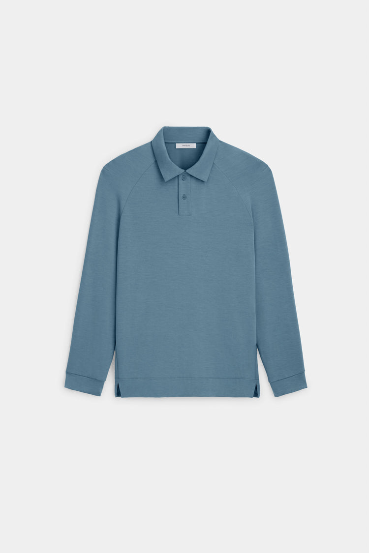 Natural Long Sleeve Tennis Polo