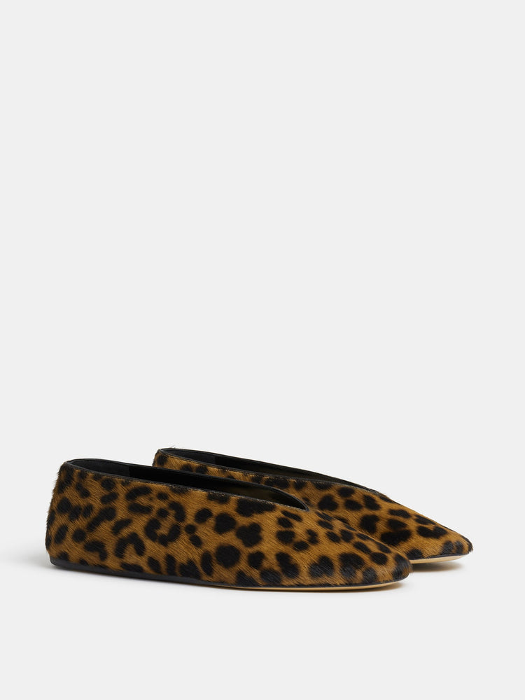 Luna Slipper in Leopard Calf Hair