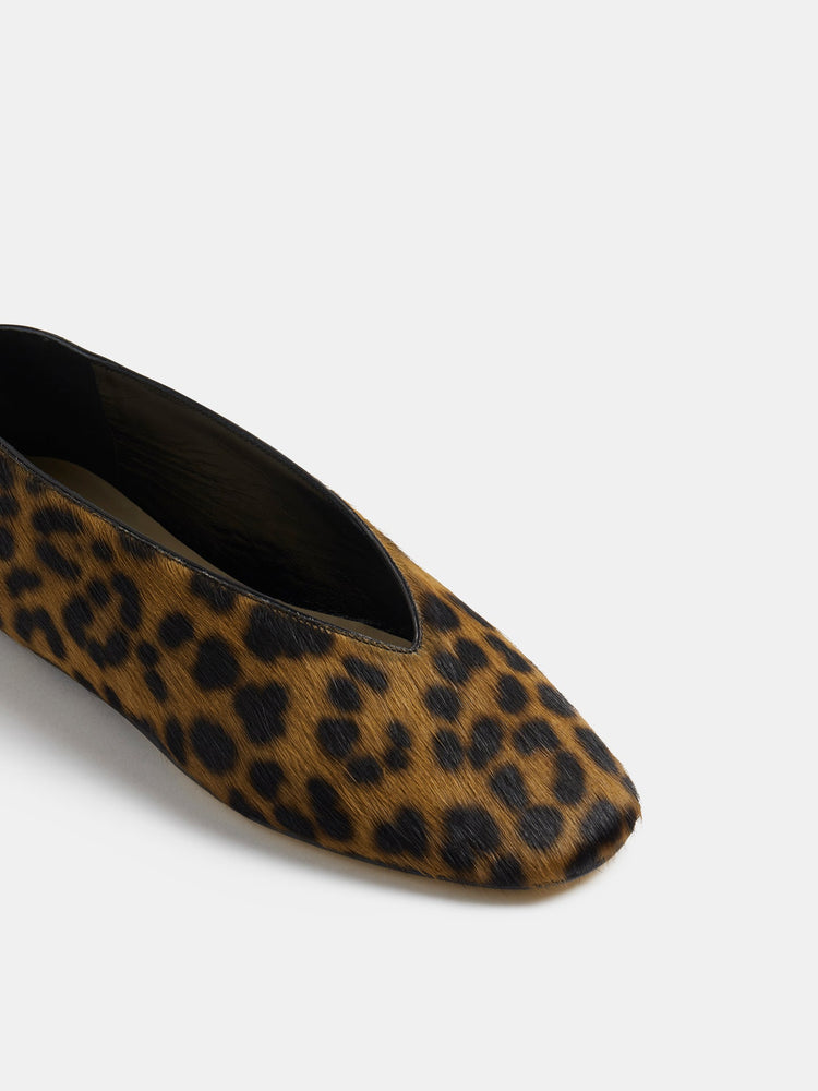 Luna Slipper in Leopard Calf Hair