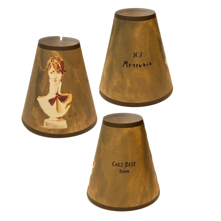 Home Theatre Tabletop Lampshades, Set of Four
