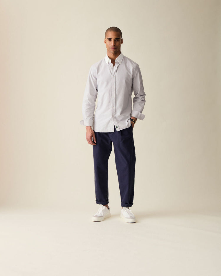 ‘Le Original’ Gray Contrast Oxford Shirt