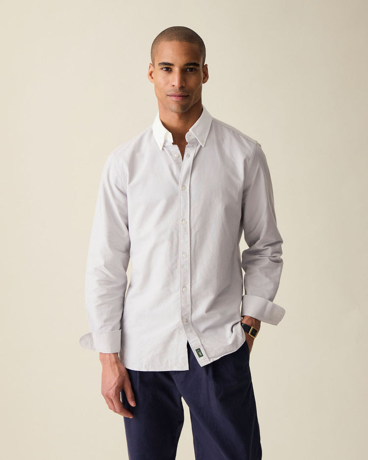 ‘Le Original’ Gray Contrast Oxford Shirt