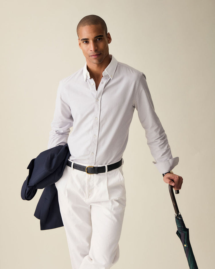 ‘Le Original’ Gray Contrast Oxford Shirt