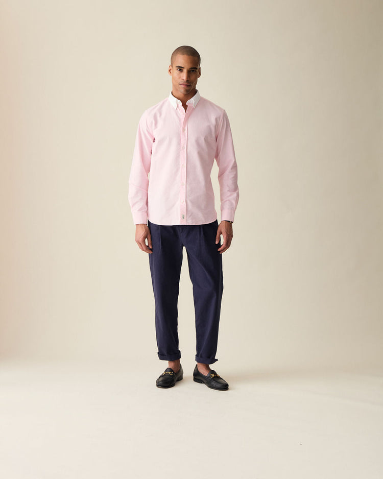 ‘Le Original’ Pink Contrast Oxford Shirt