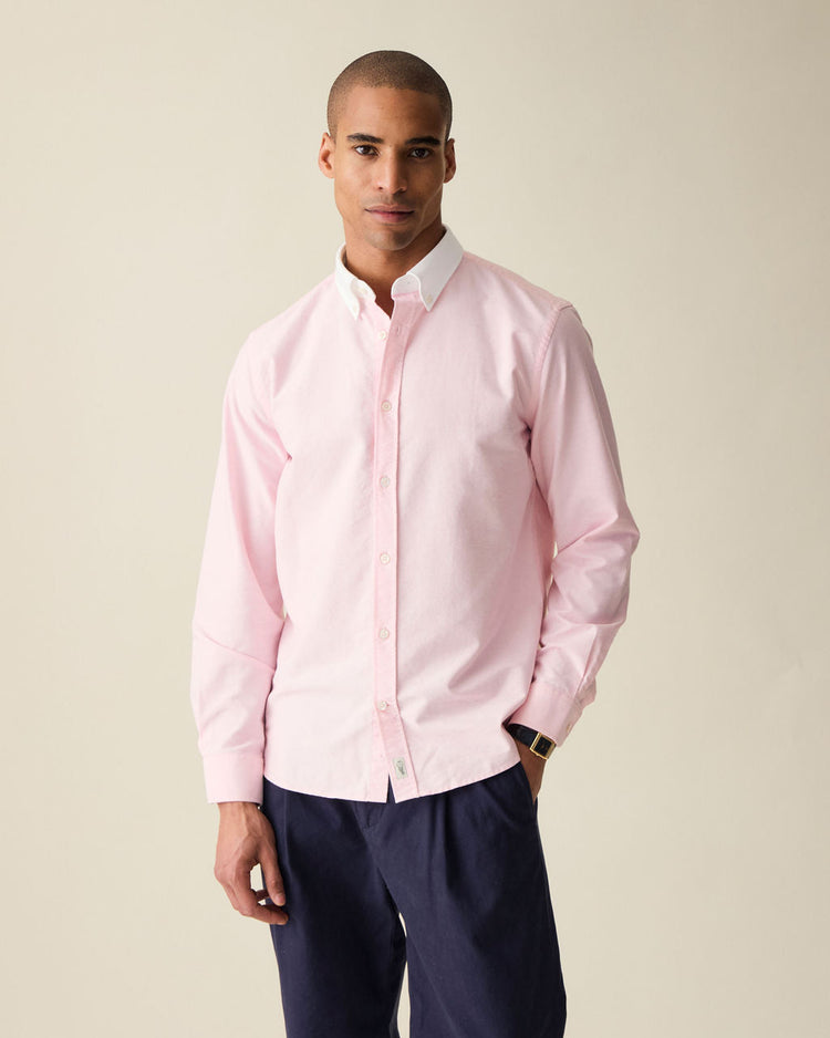 ‘Le Original’ Pink Contrast Oxford Shirt
