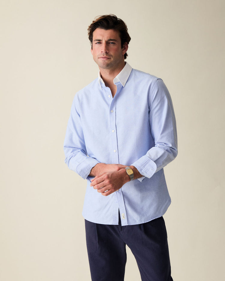 ‘Le Original’ Blue Contrast Oxford Shirt