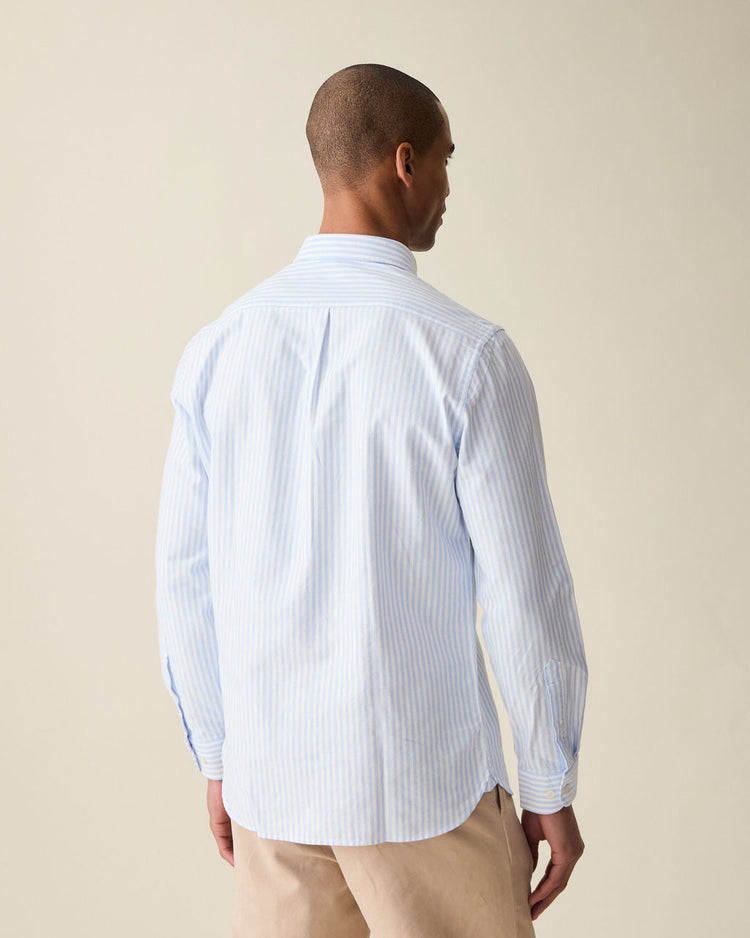 Thick Stripe Light Blue Oxford Shirt
