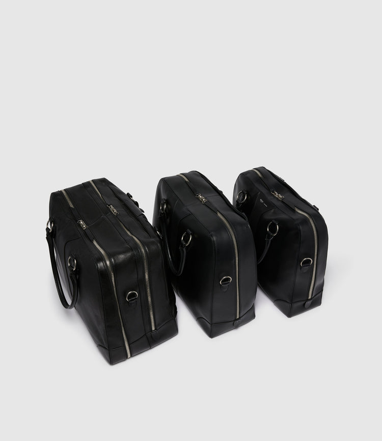 Le Petit Voyage Briefcase in Black Calfskin