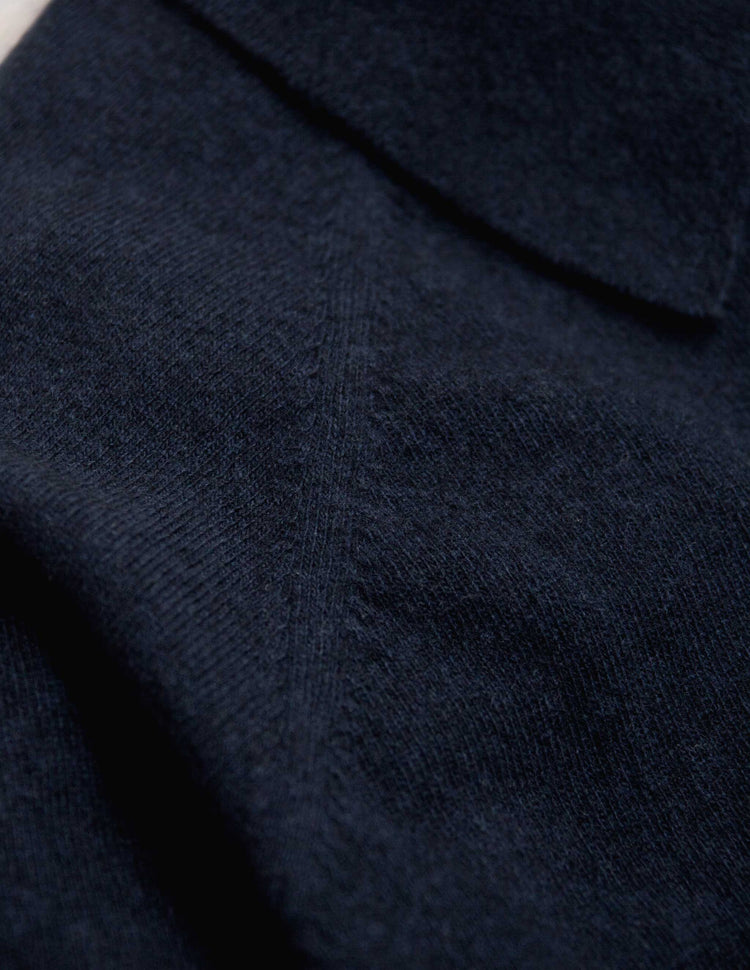 Luca Italian Wool Sweater Polo in Navy