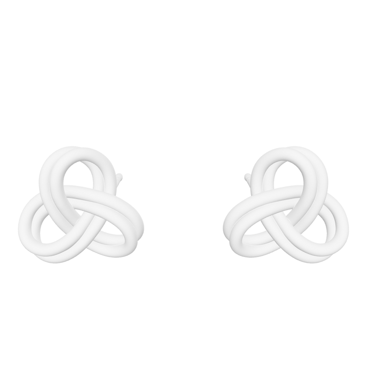 Love Knot Stud Earrings in 24k Gold