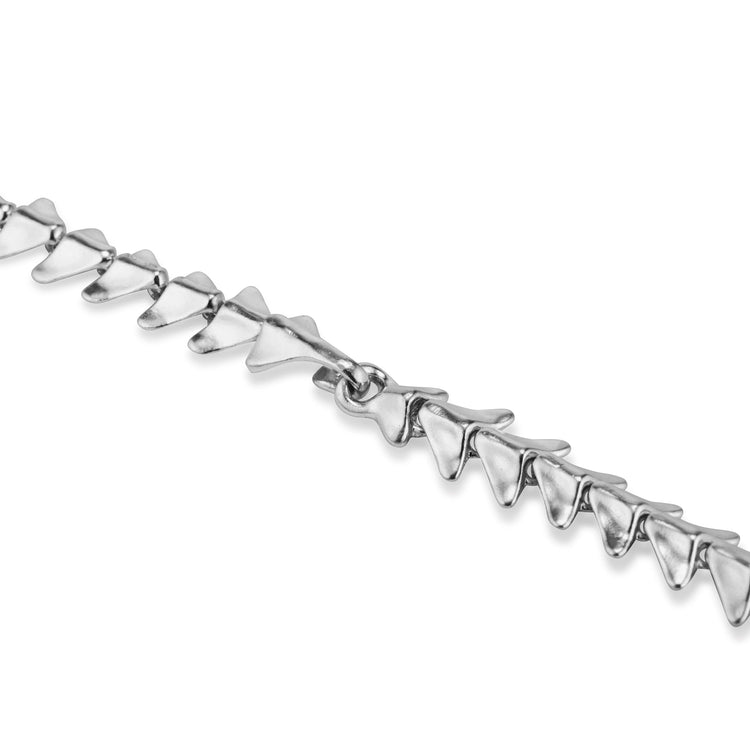 Fishbone Bracelet in 24k Platinum