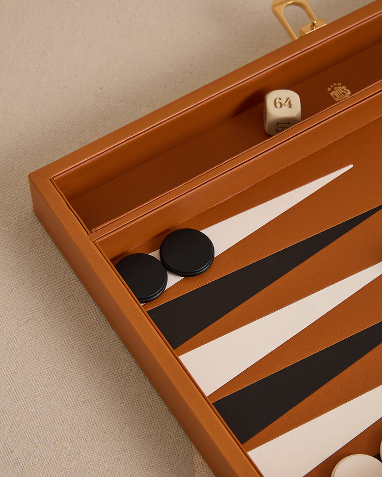 Rear Window Backgammon in Vacchetta