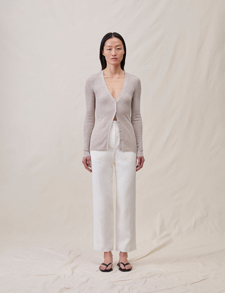 The Whisper Cardigan in Taupe
