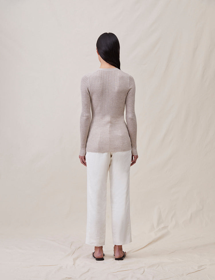 The Whisper Cardigan in Taupe