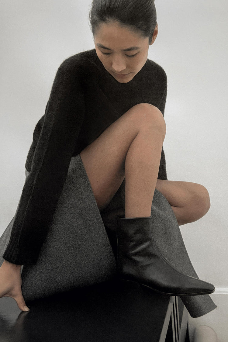 Minori Boot in Black Nappa