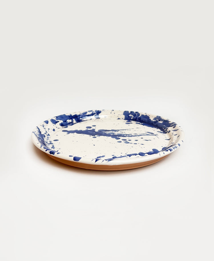 Blue Splatterware Dinner Plate