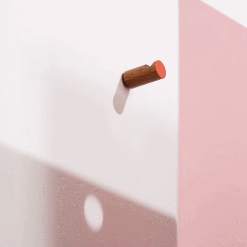 Magnetic Wall Clipboard in Pink/Red