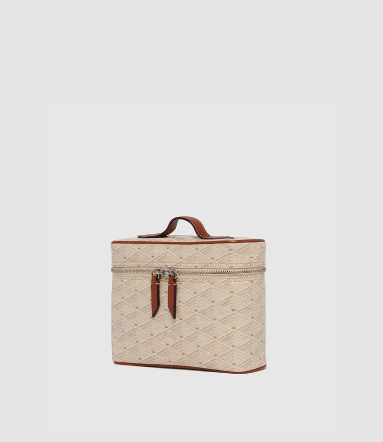 Many Day Toiletries Pouch in Signature Light Canvas