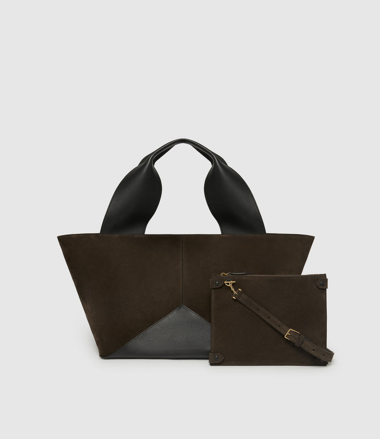 Market Weekend Bag in Chocolate and Black