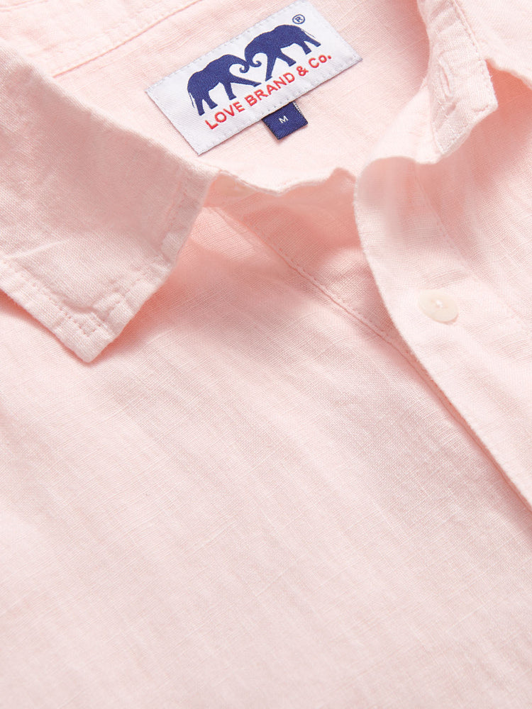 Men’s Pastel Pink Hoffman Linen Shirt