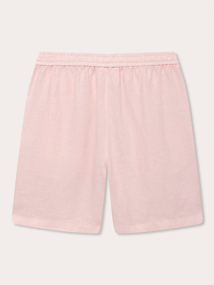 Men’s Pastel Pink Joulter Linen Shorts