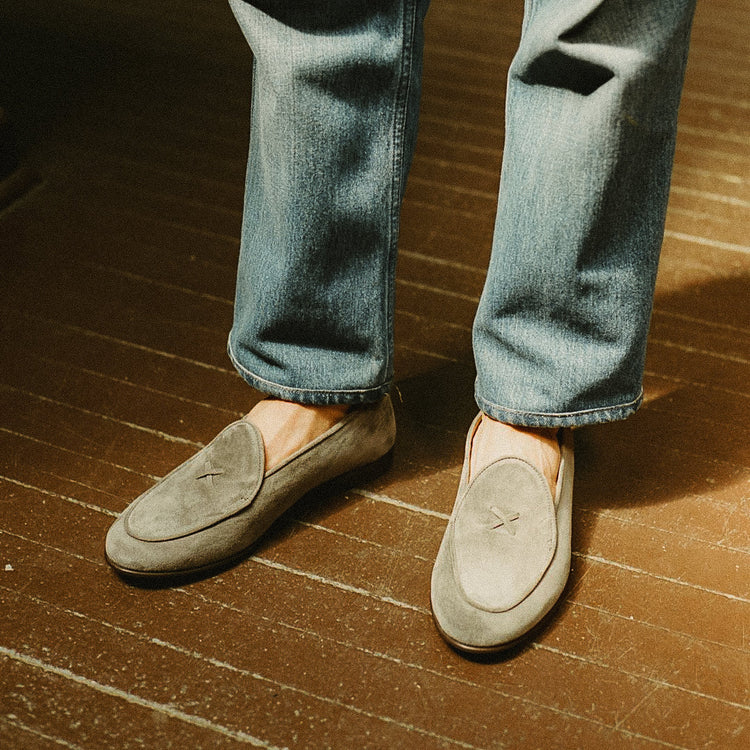 Men’s Olive Grey Suede Milano Loafer