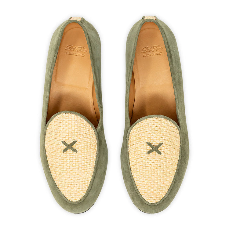 Men’s Olive Raffia Milano Loafer