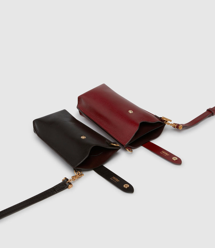 Minimalist Double Bag in Dark Cherry