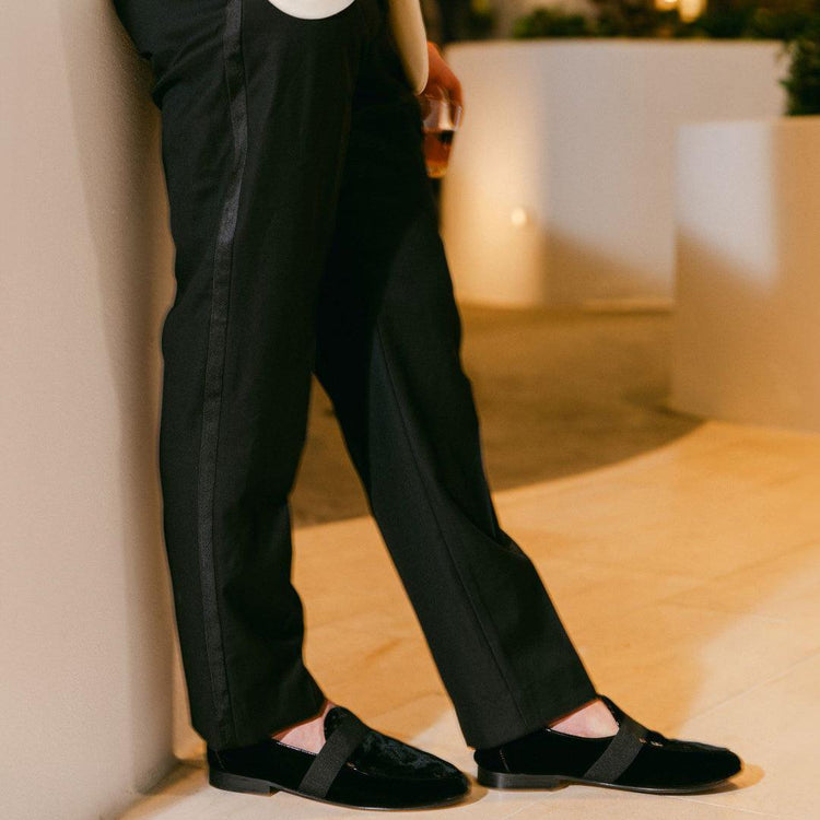 Men’s Black Como Velvet Slipper II