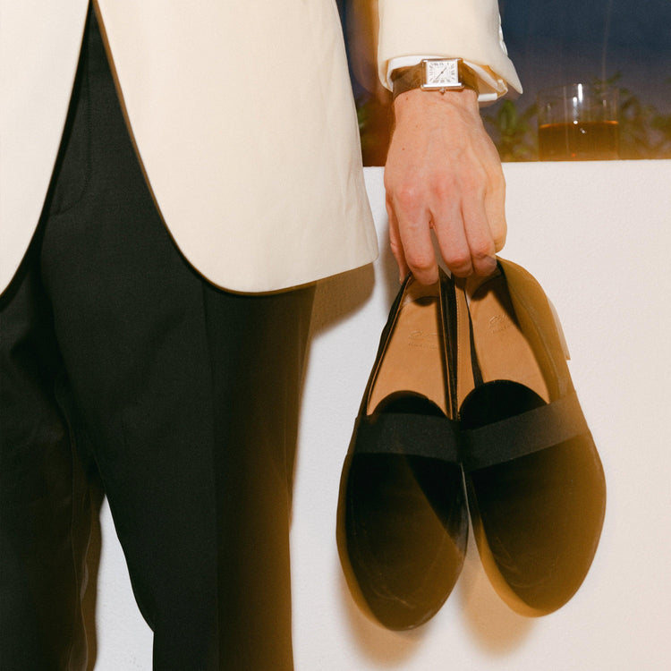 Men’s Black Como Velvet Slipper II